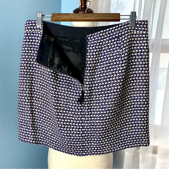 J. Crew Metallic Tweed Postage Stamp Mini Skirt - Picture 6 of 9